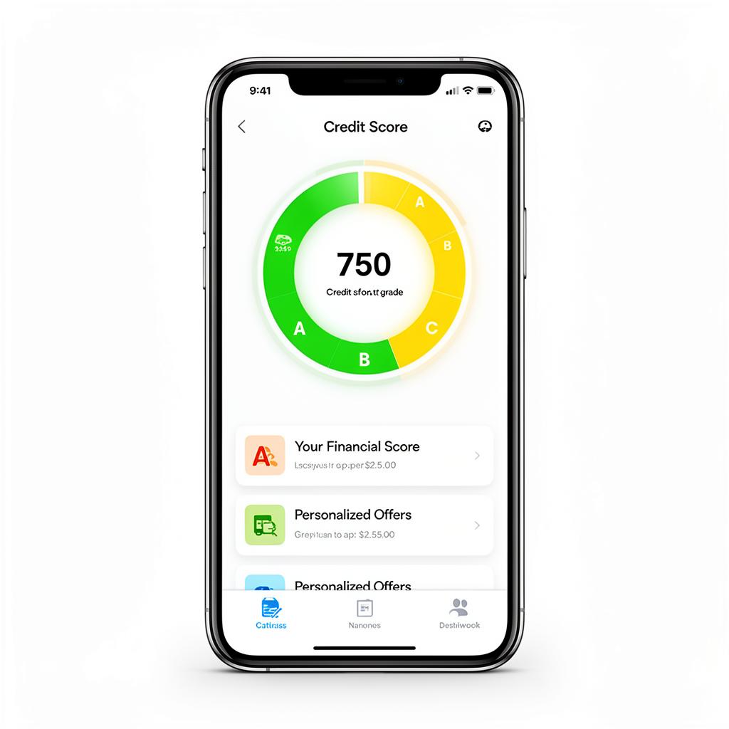 MoneyWell Dashboard showing personalized financial offers and credit score
